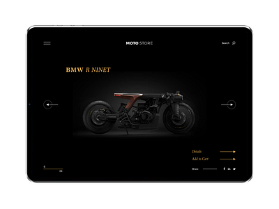 MOTO STORE concept (black) branding design ios ui ux web website