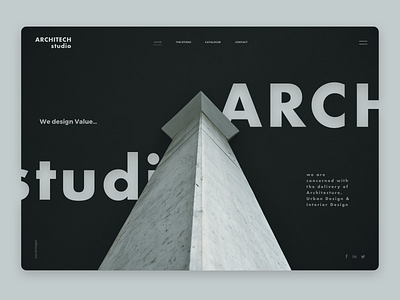 Studio ARCHITECH architecture branding clean concept design design art flat illustration inspiration ios minimal responsive tablet typography ui ux web webdesigner website work