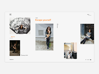 Photographer Portfolio Web Concept Marta 2. concept design design art fashion flat girls ios minimal photographer typography ui ux web website