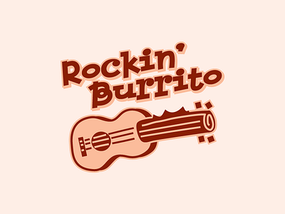 Rockin' Burrito burrito enchilada guitar identity logo