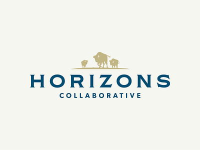 Horizons Collaborative bison consulting herd identitiy logo logo design