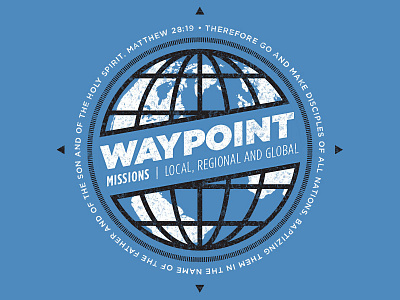 Waypoint Missions blue church globe missions