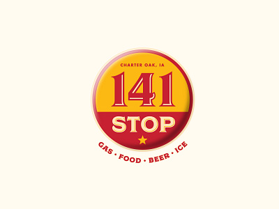 141 Stop 141 circle convenience store convention logo retro vintage