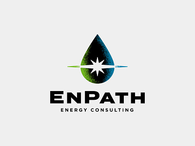 EnPath Logo burst drop energy gas icon identity logo logo design oil star