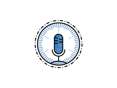 Podcast Icon audio blue church icon jesus podcast seal