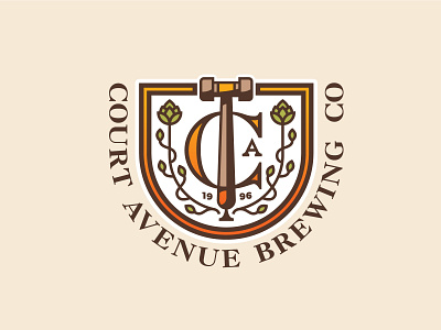 Court Avenue Brewing Co. Logo beer brewing identity logo logo designer logo mark logodesign