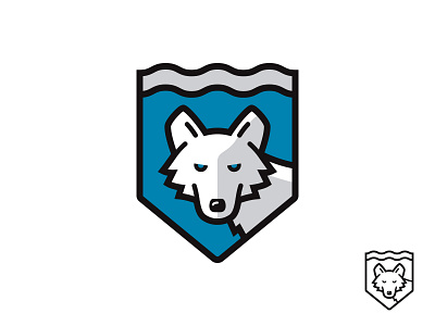 Wolf blue logo nature wolf