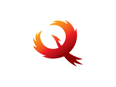 Phoenix bird gradient logo mythology phoenix q
