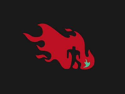 Pillar 7 bird fire flame flames logo man p pillar red seminary silhouette