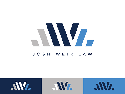 Josh Weir Law blue gray j l law law firm lawyer letterforms w