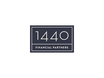 1440 Financial Partners - Option 2 1440 finance financial logo minimal rectangle