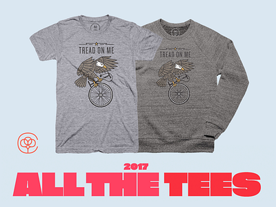 Tread on Me T-shirt bicycle cotton cottonbureau eagle pump shirt t shirt wheel