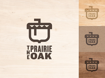 The Prairie Oak Logo acorn carpenter logo maple oak pine prairie wood woodworking