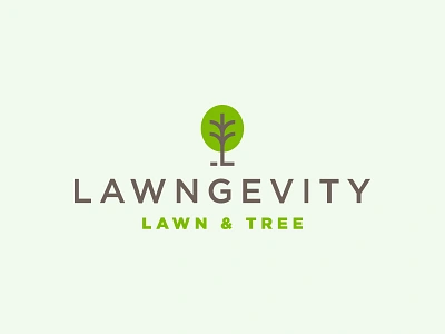 Lawngevity Lawn Logo grass lawn lawncare mow mowing service tree trees trimming