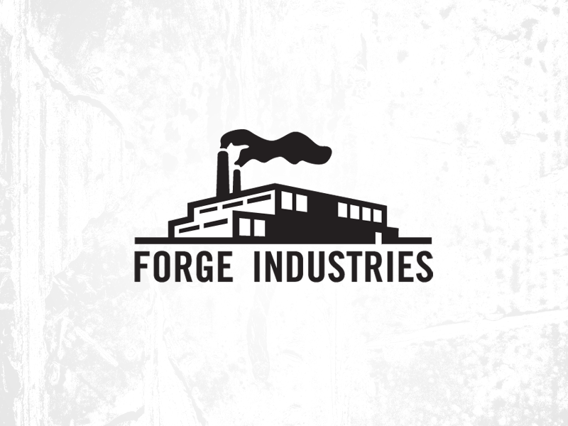 Forge Logo Concepts black white black and white design factory gif identity logo smoke texture