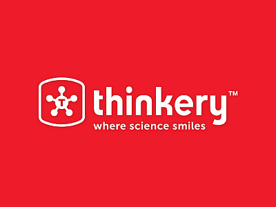 Thinkery Logo branding children childrens museum education identity design logo molecule naming rebrand typography