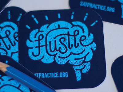 Hustle Sticker board brain college hustle sat school sticker