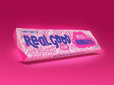 Real Good Gum – Bubblegum bubblegum good gum gunk free illustration packaging real