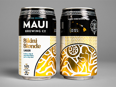 Maui Brewing Co — Bikini Blonde Lager beer brand brewery cans hawaii identity packaging