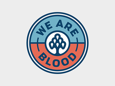 We Are Blood Logo charity community donation family identity