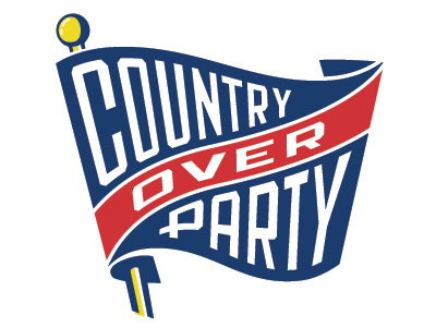 Country Over Party country identity logo patriot politics usa