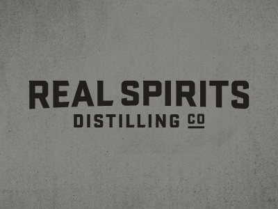 Real Spirits Distilling Co branding distilling logo spirits texas