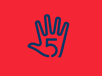 High Five hand high five logo wordmark