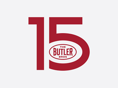 15 Years! 15 anniversary logo number type