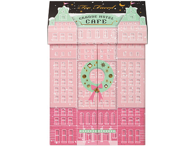 Grand Hotel Cafe Packaging Design beauty product cosmetic packaging cosmetics digital illustration feminine illustration illustrator packaging design