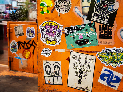 Street slaps design graffiti illustration sticker