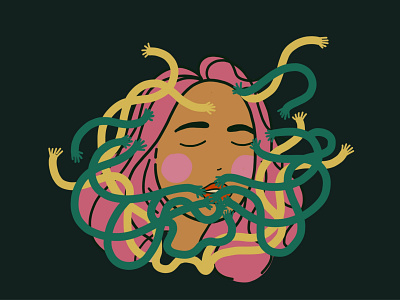 DON'T SPEAK design illustration illustrator medusa procreate