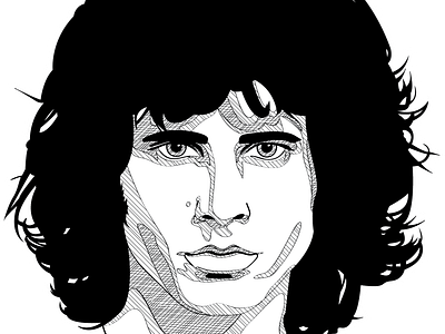 Jim Morrison doors illustration jim henson vector