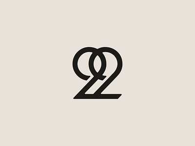 22 22 222 branding custom design lettering logo number numerology typography