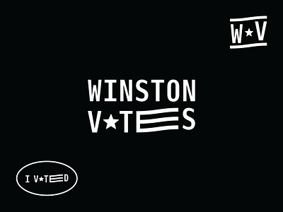 Winston Votes Brand branding custom design lettering logo politics typography voting winston salem