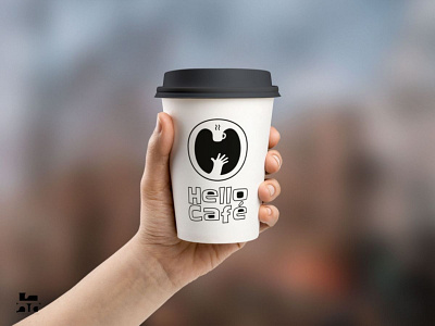 Hello Cafe Logo branding cafe coffeeshop graphic design logo