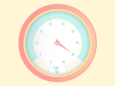Ice Cream Gauge cold flat gauge graphic hot ice cream lickable meter pastel thermometer vector