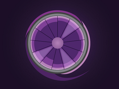 Turbine Graph infographic jetplane purple segments