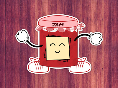 Strawberry James cartoon cute james pink raspberry red stickermule vector