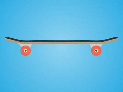 Skateboard blue cartoon griptape icon orange skateboard skating texture vector wheels wood