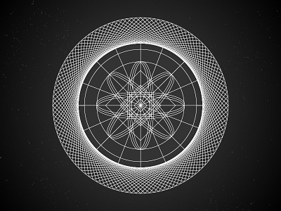 Shapes future glyph outline shapes space spiral spirograph vector