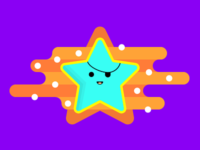 Starpatch bright eyepatch flat neon patch pirate star vector