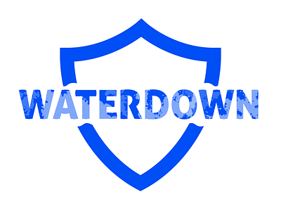 Waterdown badge blue emblem firewatch logo shield vector water