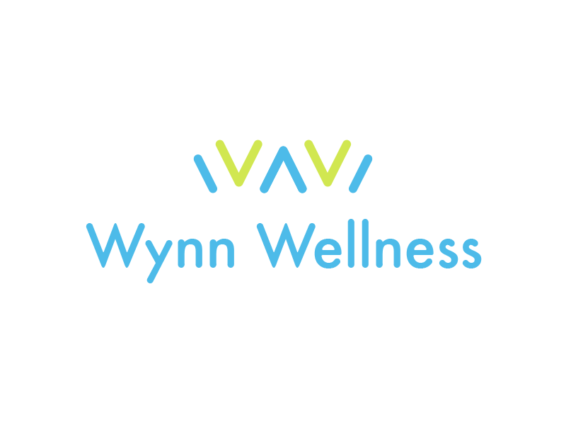 W is for Wellness brand branding logo signage station vector