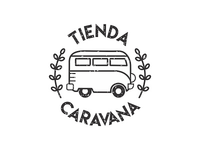 Caravana art black and white branding design graphic design identity logo vecor vector vector art