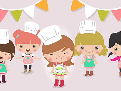 Cocineras art birthday character design diseño gráfico graphic design illustration ilustración vector vector art