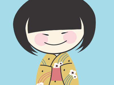 Kokeshi art character design diseño gráfico illustration ilustración vector vector art