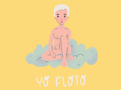 Yo floto cool flotar floto girl liviano nube nude retrato