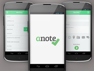 anote app design layout mobile note phoneapp tasks template ui ux
