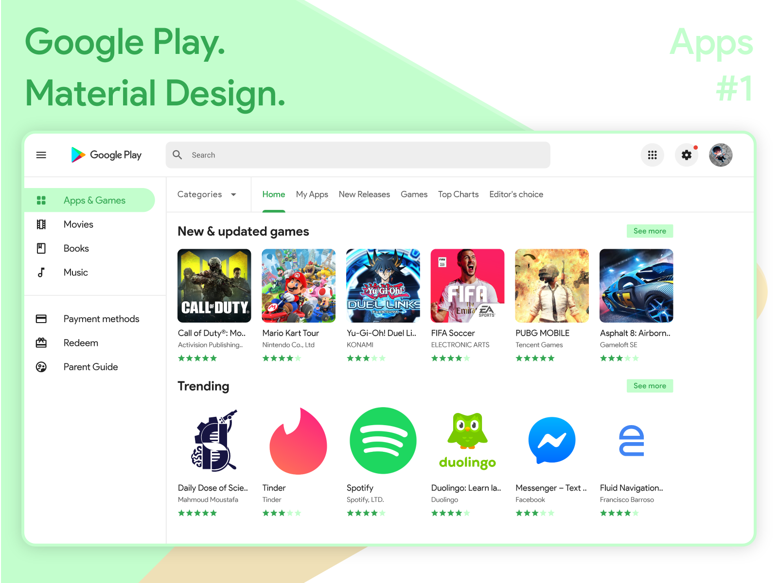 Google Play Store ganha novo visual com Material Design atualizado