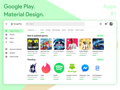 Google Playstore Material Design ( Exploring Apps ) adobexd design material design ui ux web